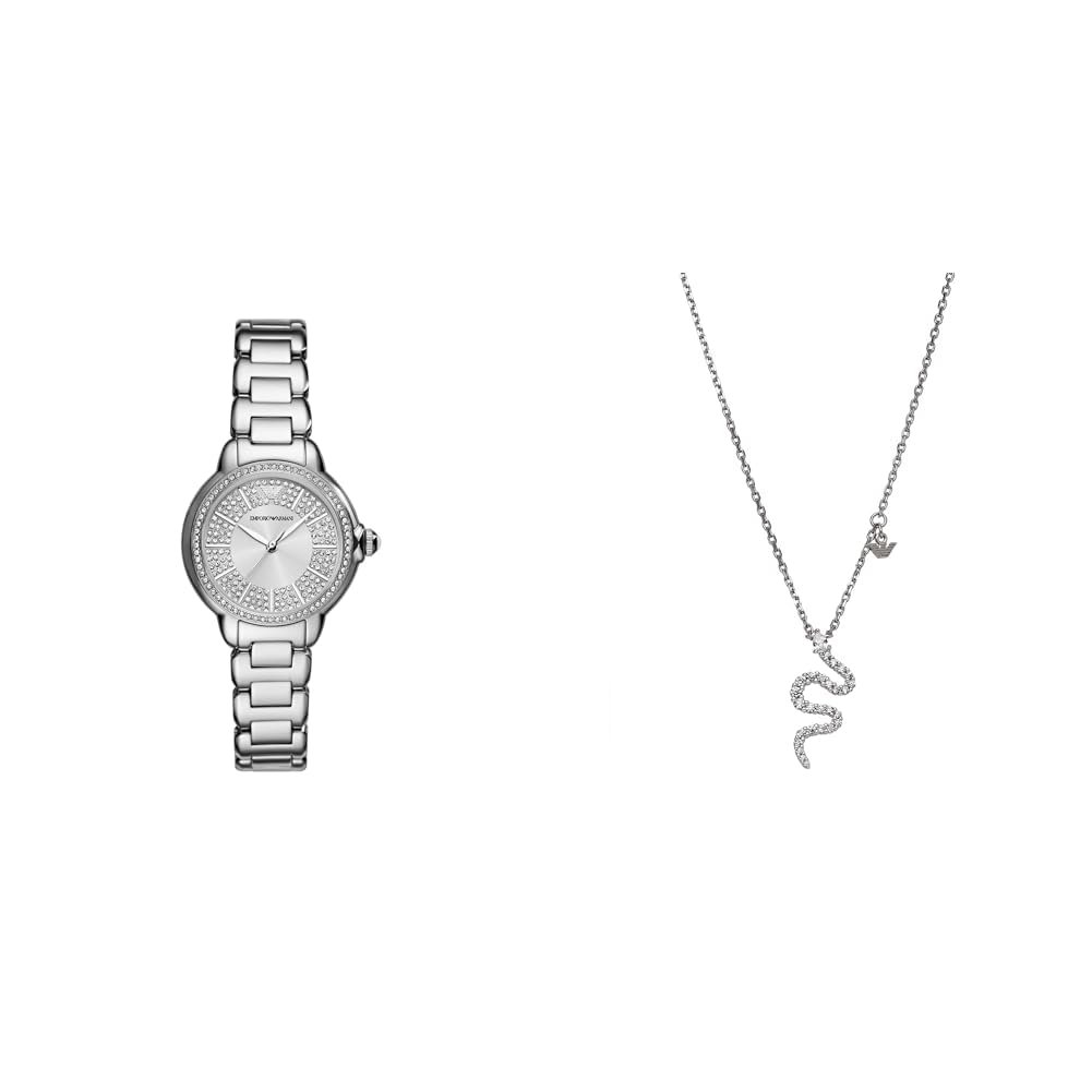Женские часы Emporio Armani Серебристый нержавеющая сталь, Набор, фото №1