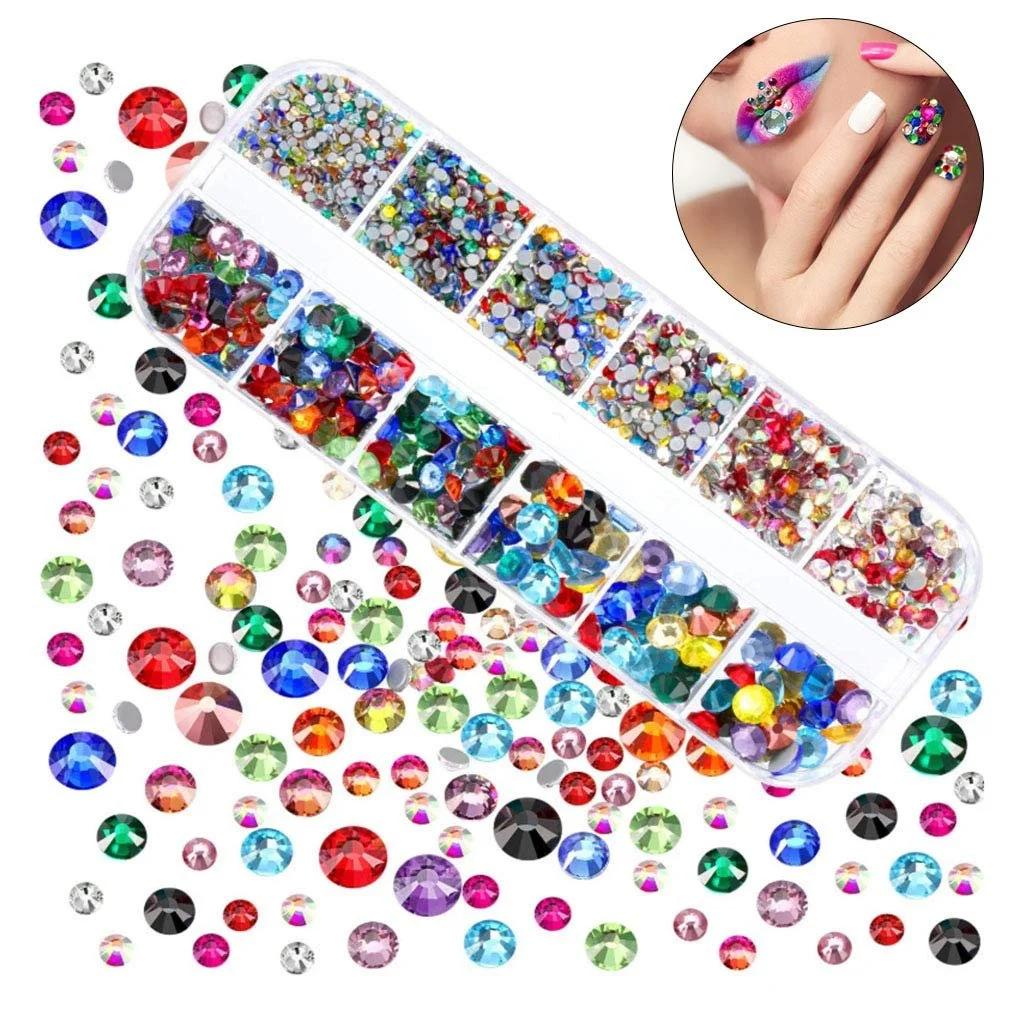 Стрази Скляні кристали Багатогранні блискучі декоративні ручної роботи 2000 шт., фото №6