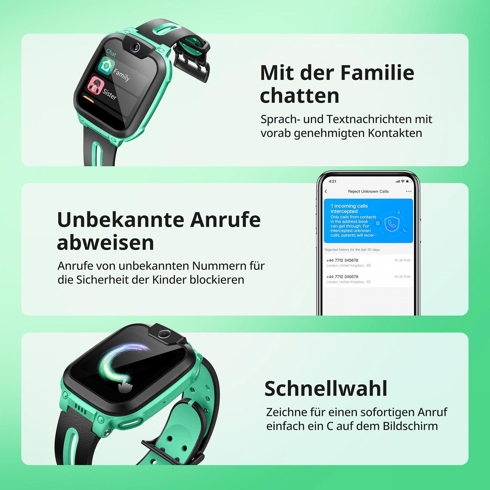 Смарт-часы детские imoo Watch Phone Z1 4G GPS Зеленый, фото №5
