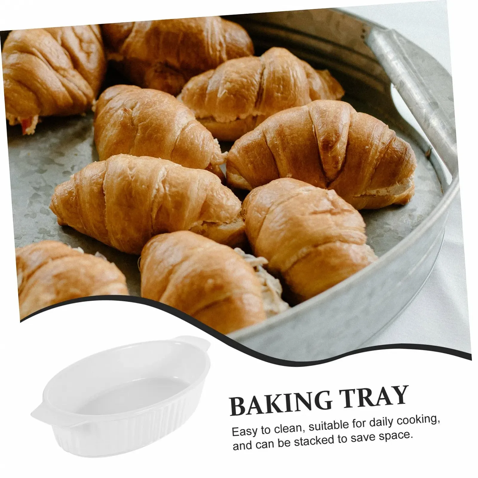 Форма для запекания керамическая с ручками 1 шт., фото №8