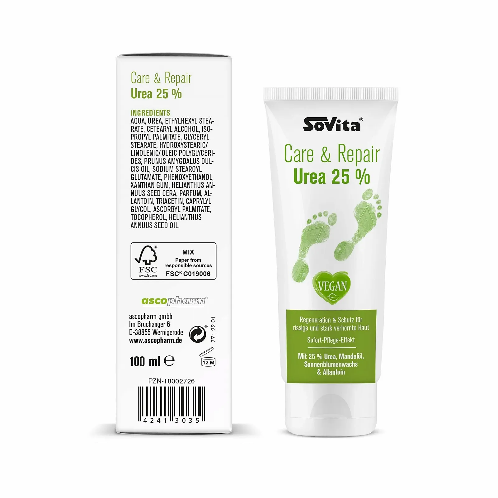 Крем для ног sovita Care & Repair Urea 25% 100 мл, фото №3