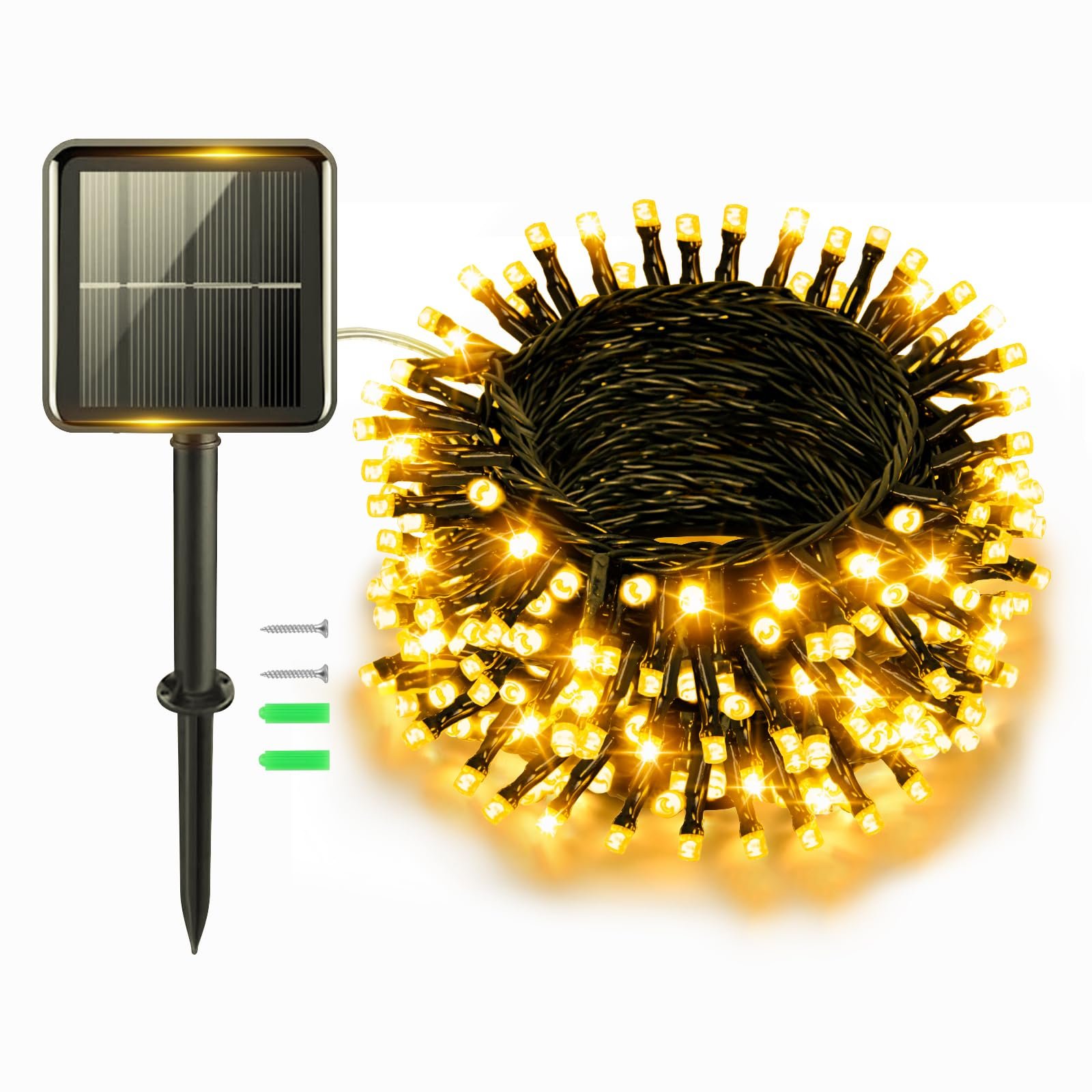 Сонячна гірлянда Cshare 12 м, 120 LED, теплий білий, IP65, фото №1