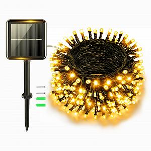 Солнечная гирлянда Cshare 12 м, 120 LED, теплый белый, IP65 - Фото 1