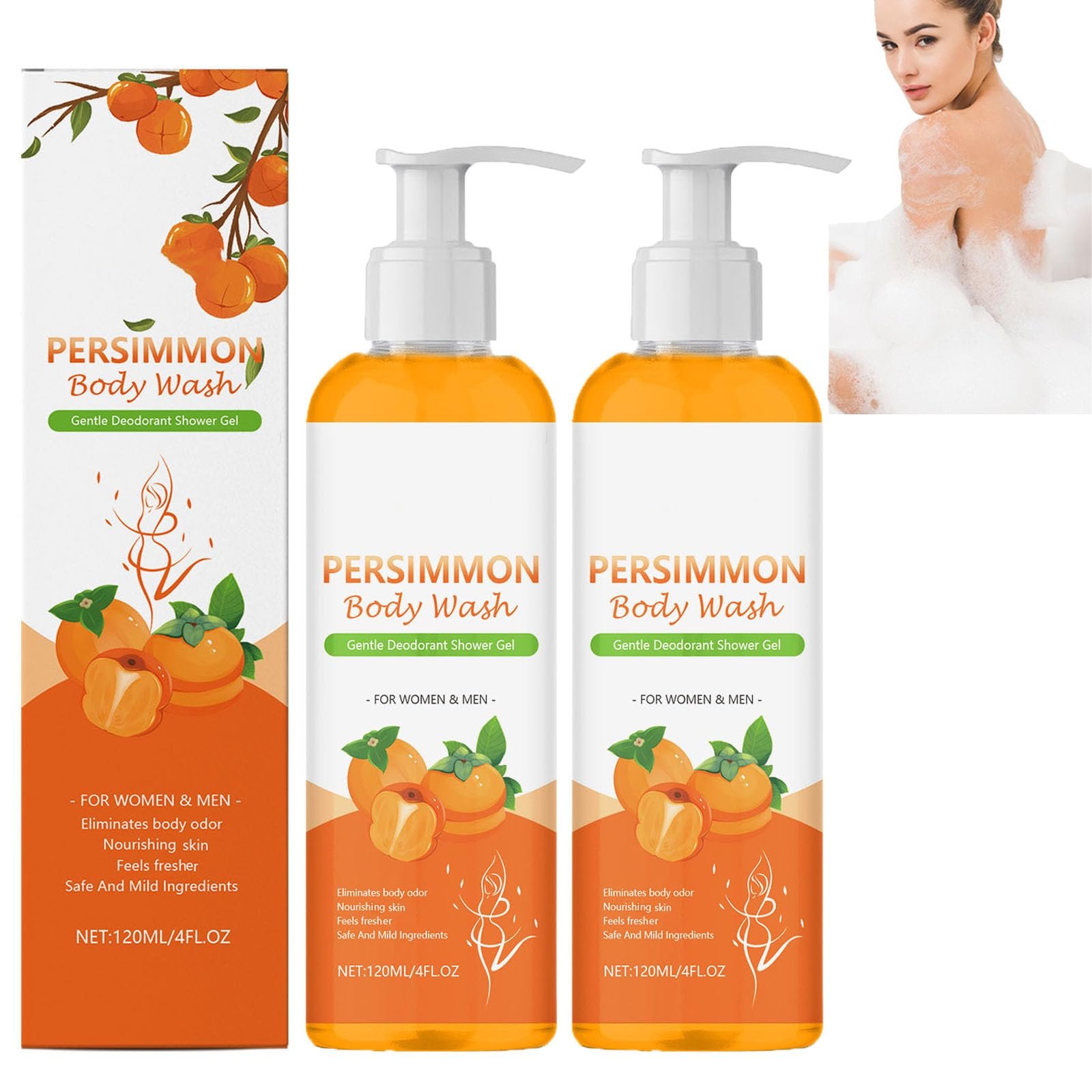Гель для душу Persimmon Проти запаху тіла з хурмою (2 шт), фото №1 Гель для душу Persimmon Проти запаху тіла з хурмою (2 шт), фото №1