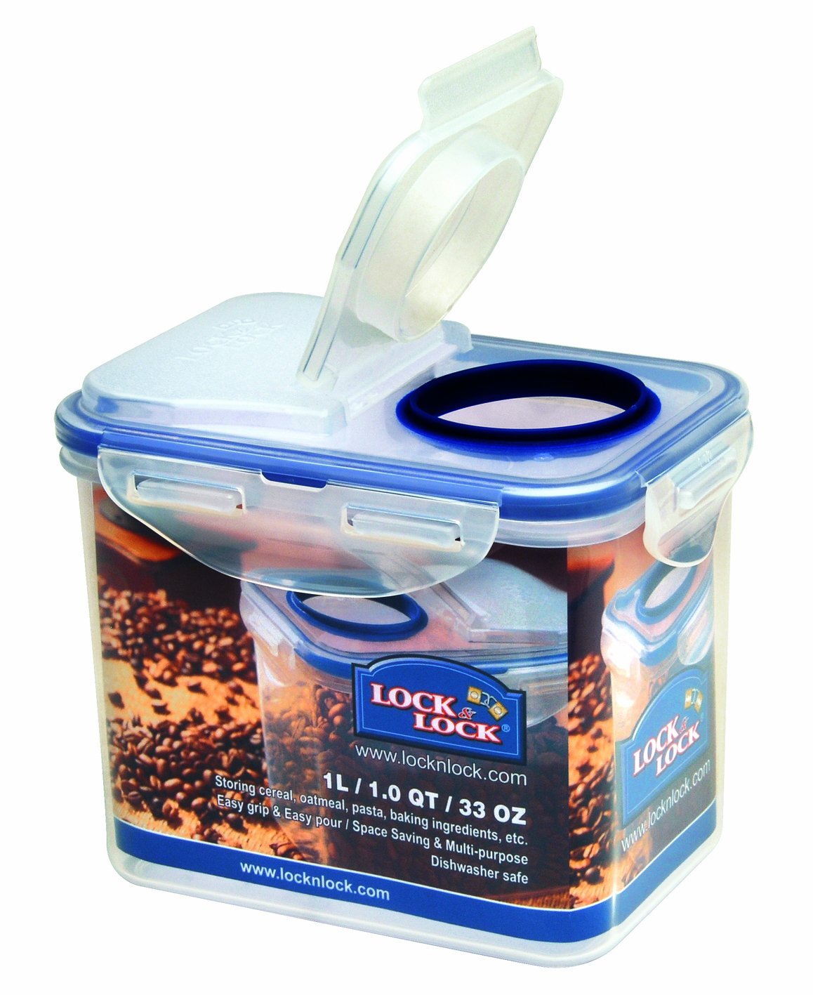 Набір контейнерів для їжі Lock&Lock 16 предметів (6x HPL812 1 л, 6x HPL812F 1 л, 6x HPL813 1.8 л, 6x HPL813F 1.8 л) лопатка з оливкового дерева, фото №7