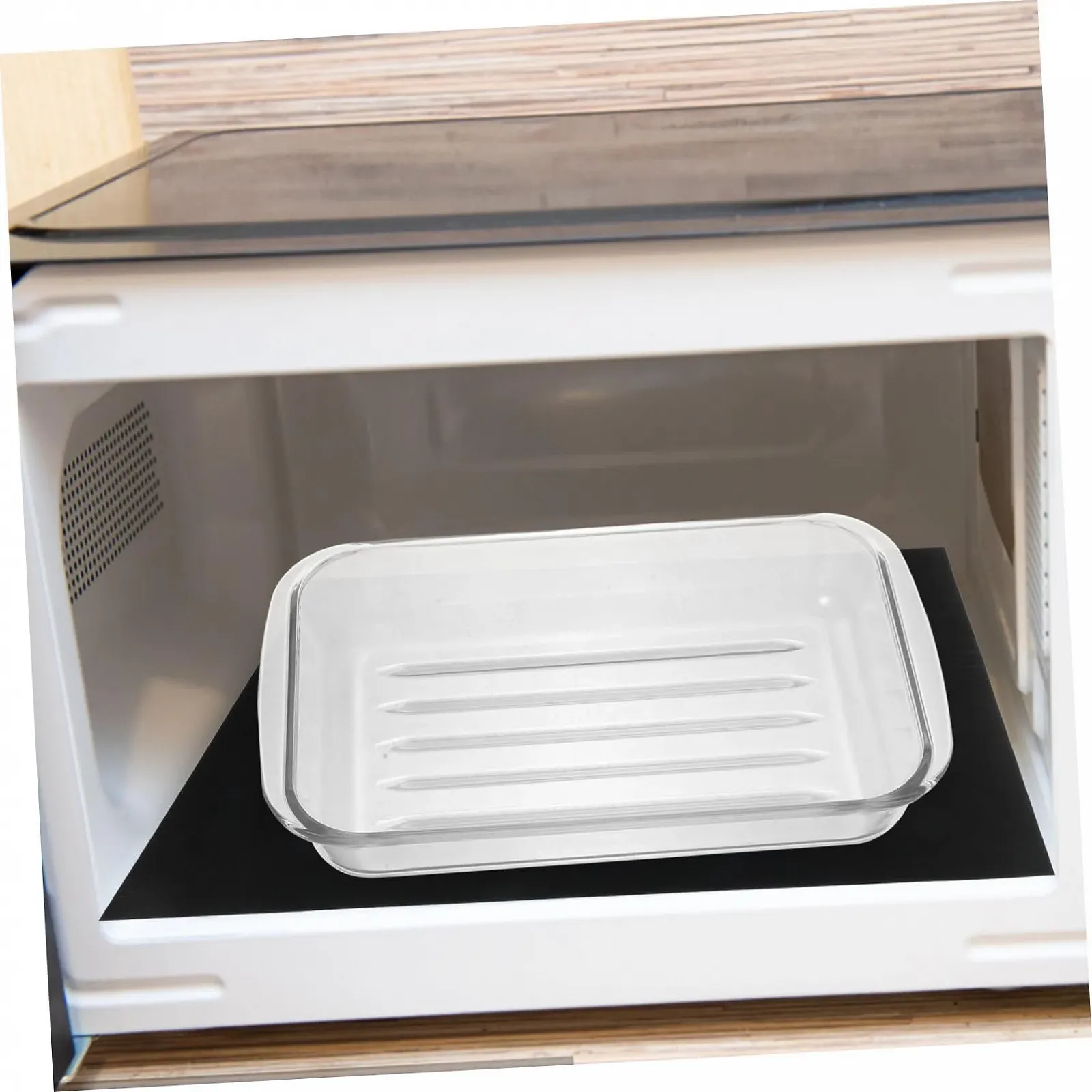 Форма для запікання велика термостійка скляна для духовки та мікрохвильової печі прозора, фото №9