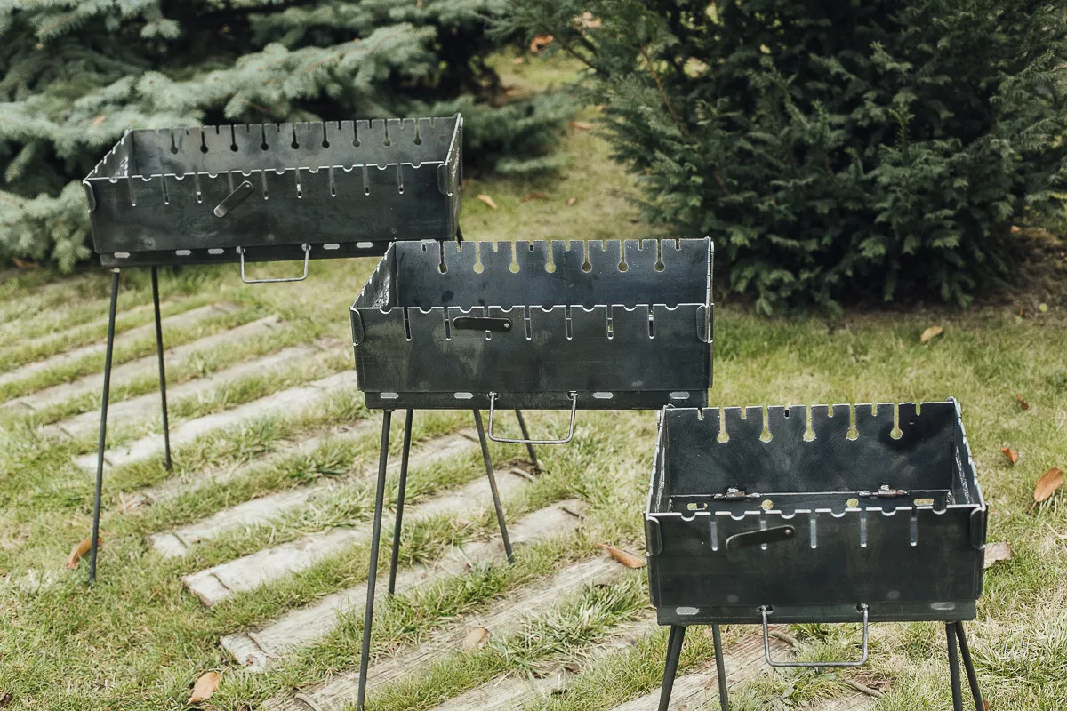 Мангал раскладной чемодан на 8 шампуров 3 мм c чехлом, фото №5 Мангал раскладной чемодан на 8 шампуров 3 мм c чехлом, фото №5