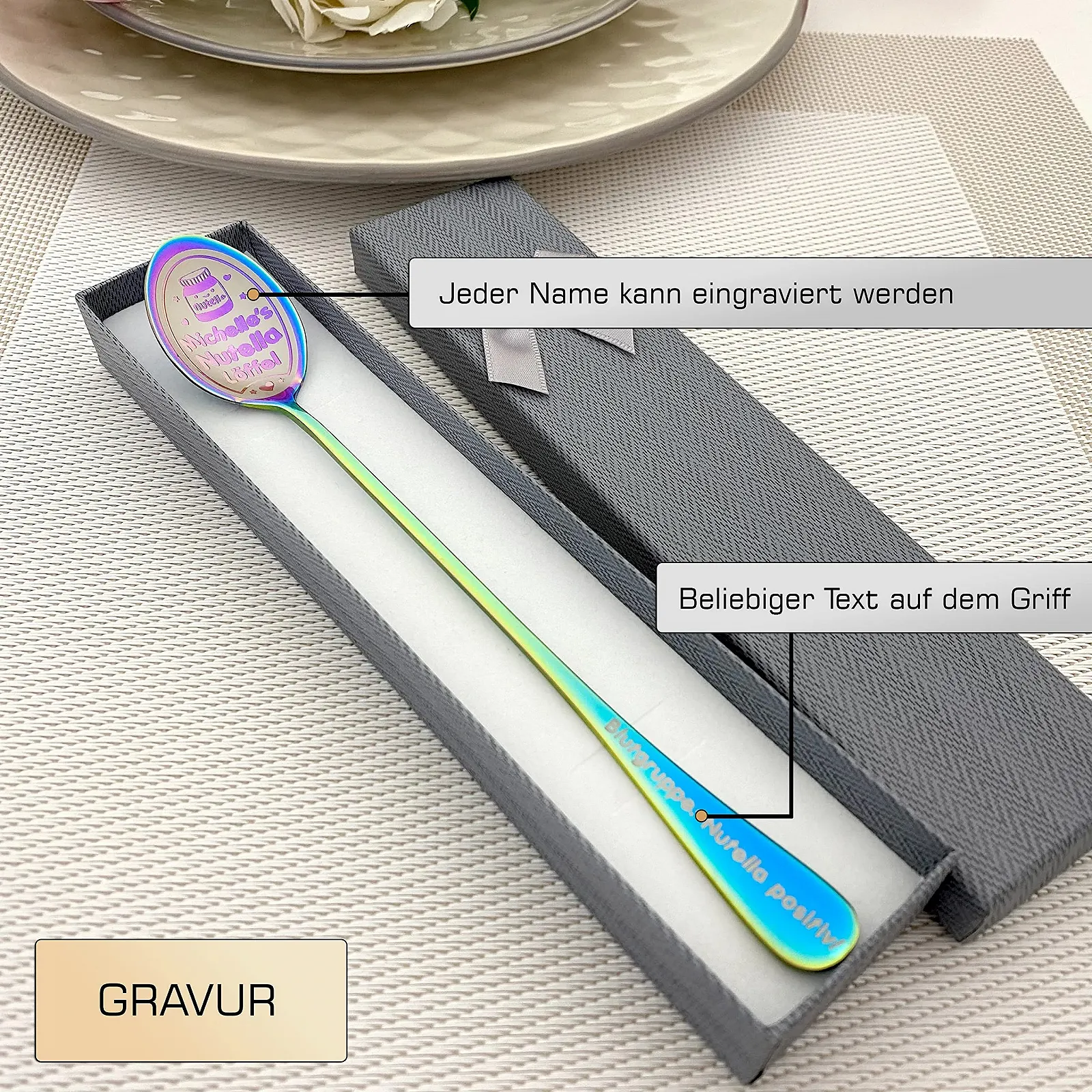 Ложка Шоколадна Індивідуальна з Довгою Ручкою, фото №2