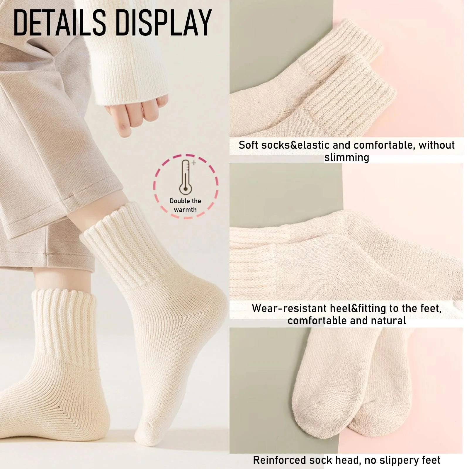 Термошкарпетки Жіночі (3 пари) Вовняні, фото №4