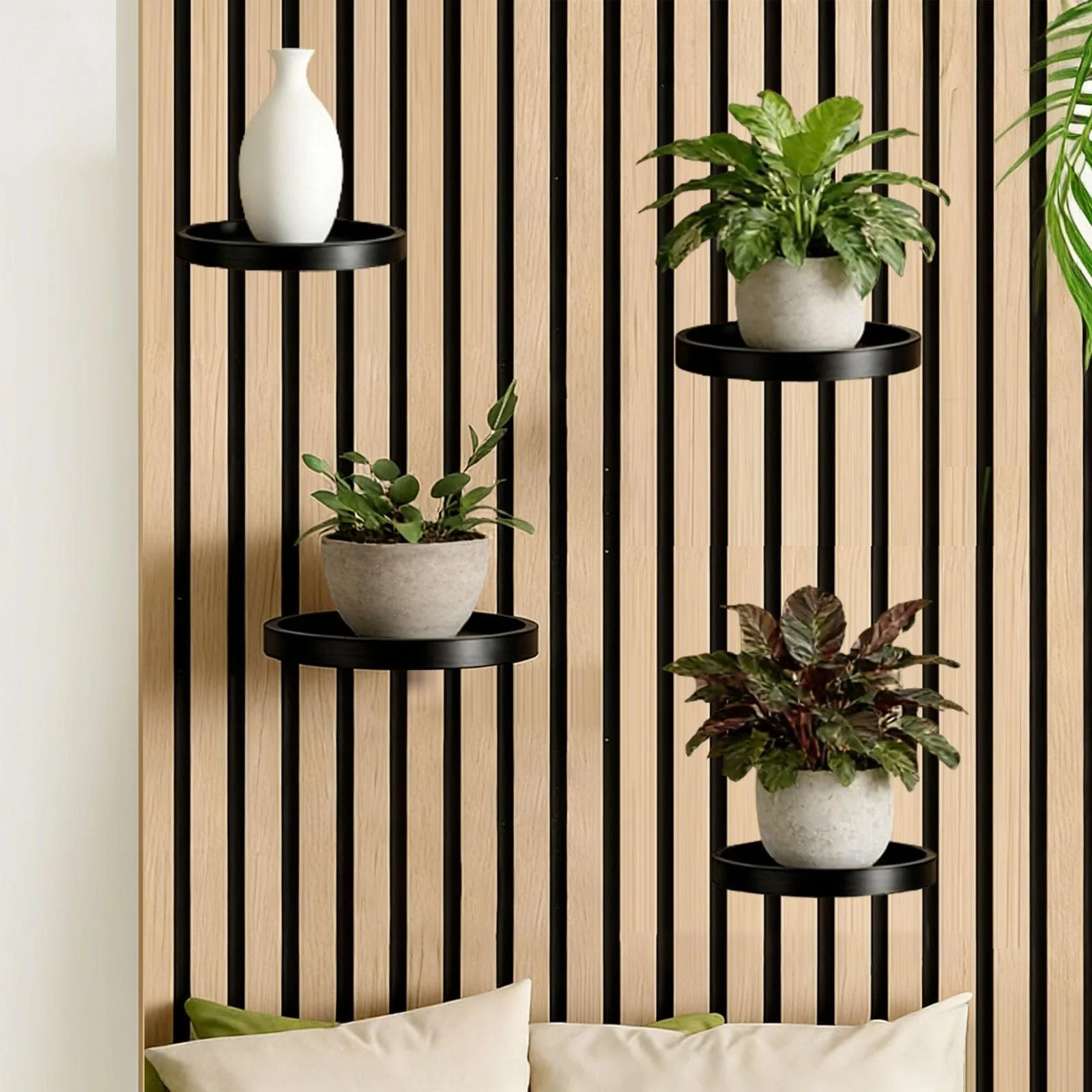 Тримачі для рослин для акустичних панелей набір 2 шт чорні, фото №3 Тримачі для рослин для акустичних панелей набір 2 шт чорні, фото №3