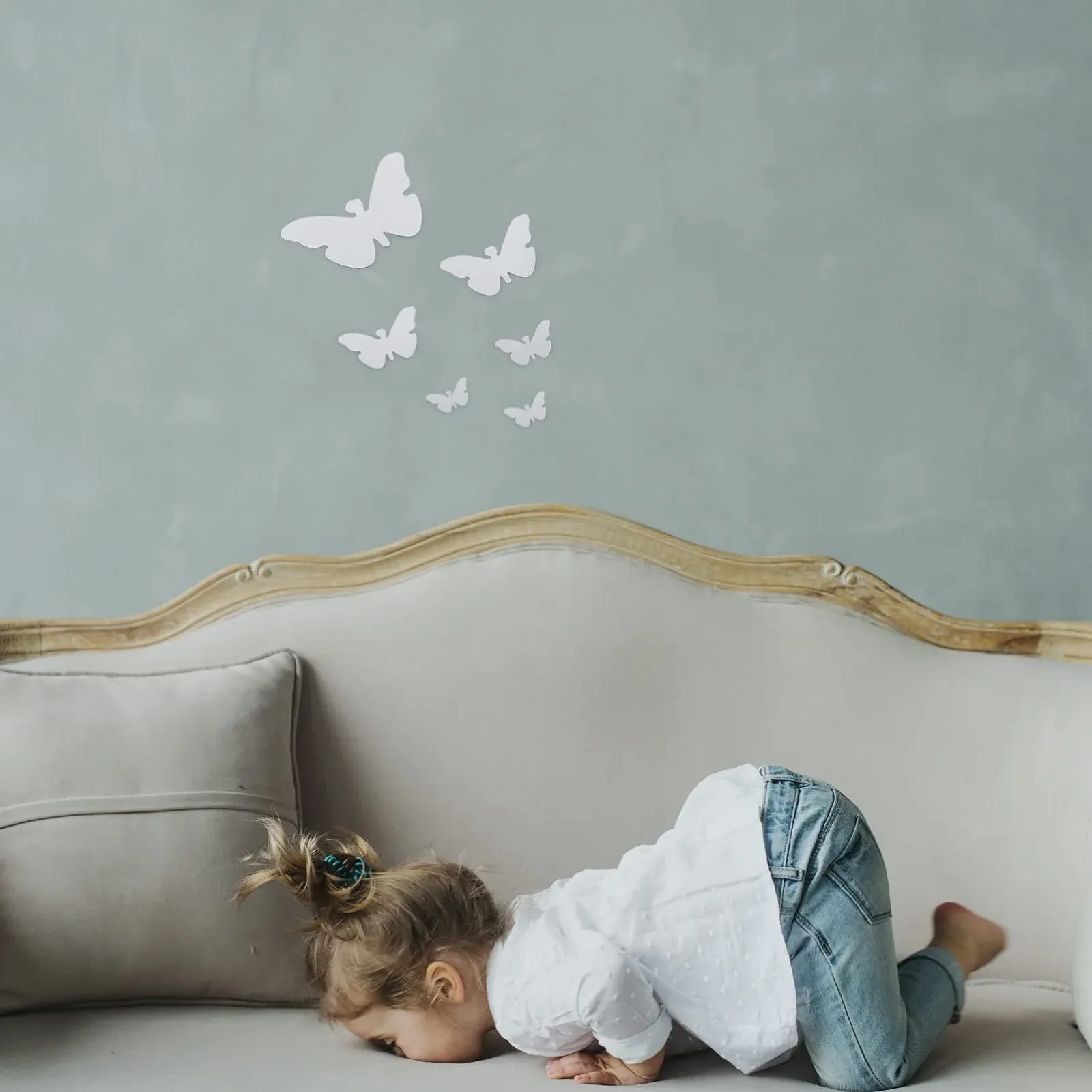 Набір наклейок на стіну OSALADI 3D Butterfly Mirror Acrylic, фото №6