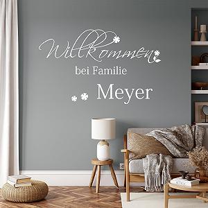 Наклейка на стіну Персоналізована Welcome to Family Футболка 65 x 40 см Чорна synthetic.ua - Фото 1