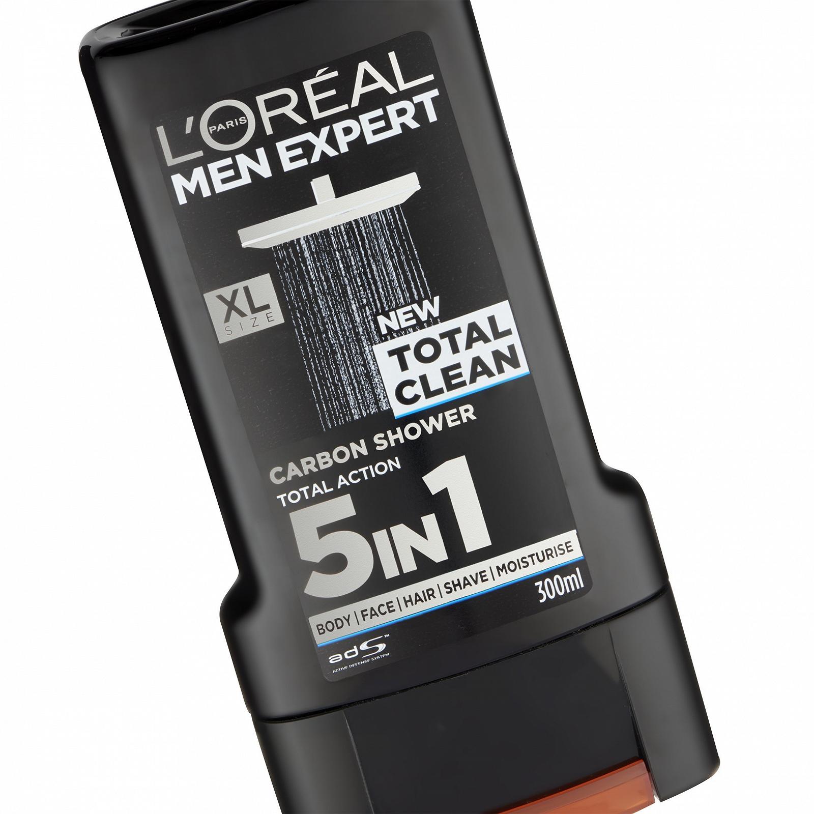 Гель для душа L'Oreal Men Expert Pure Carbon Total Clean 5-в-1 300 мл Набор 6 шт, фото №2