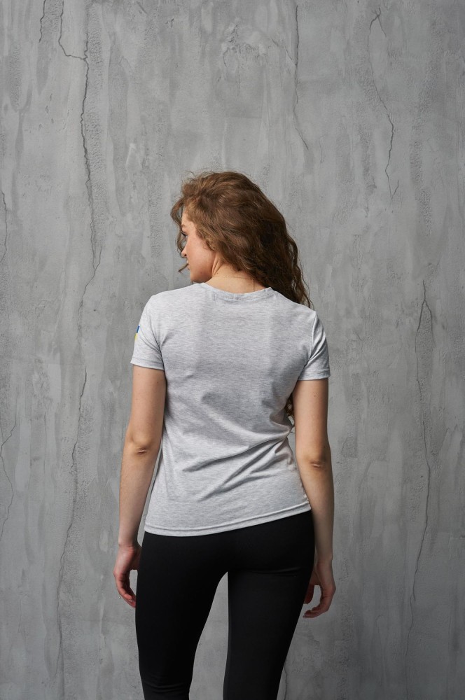 Футболка женская russian warship серая, фото №4