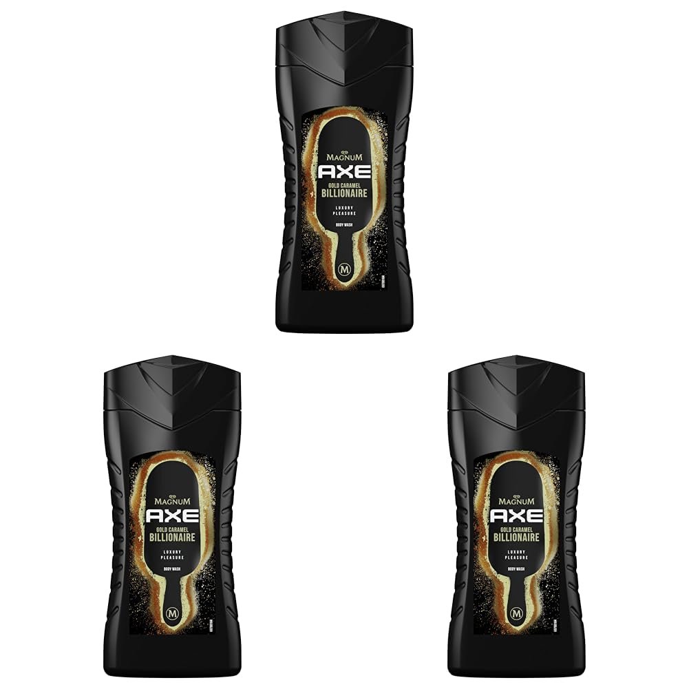 Гель для душу та шампунь 3-в-1 Axe Magnum Gold Caramel Billionaire 250 мл (3 шт. в упаковці), фото №1