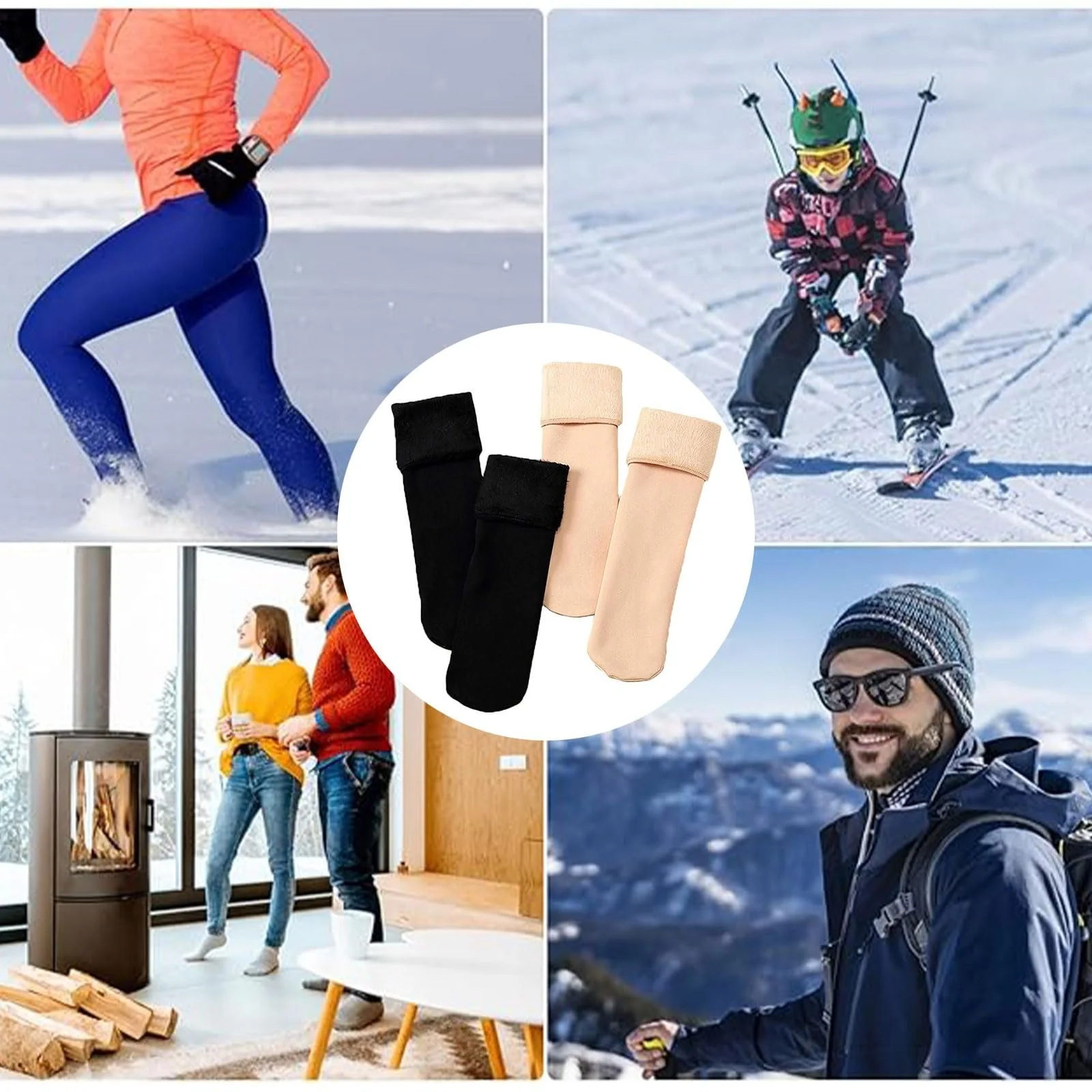 Теплі жіночі шкарпетки, Товсті зимові термошкарпетки, 2 пари, фото №7