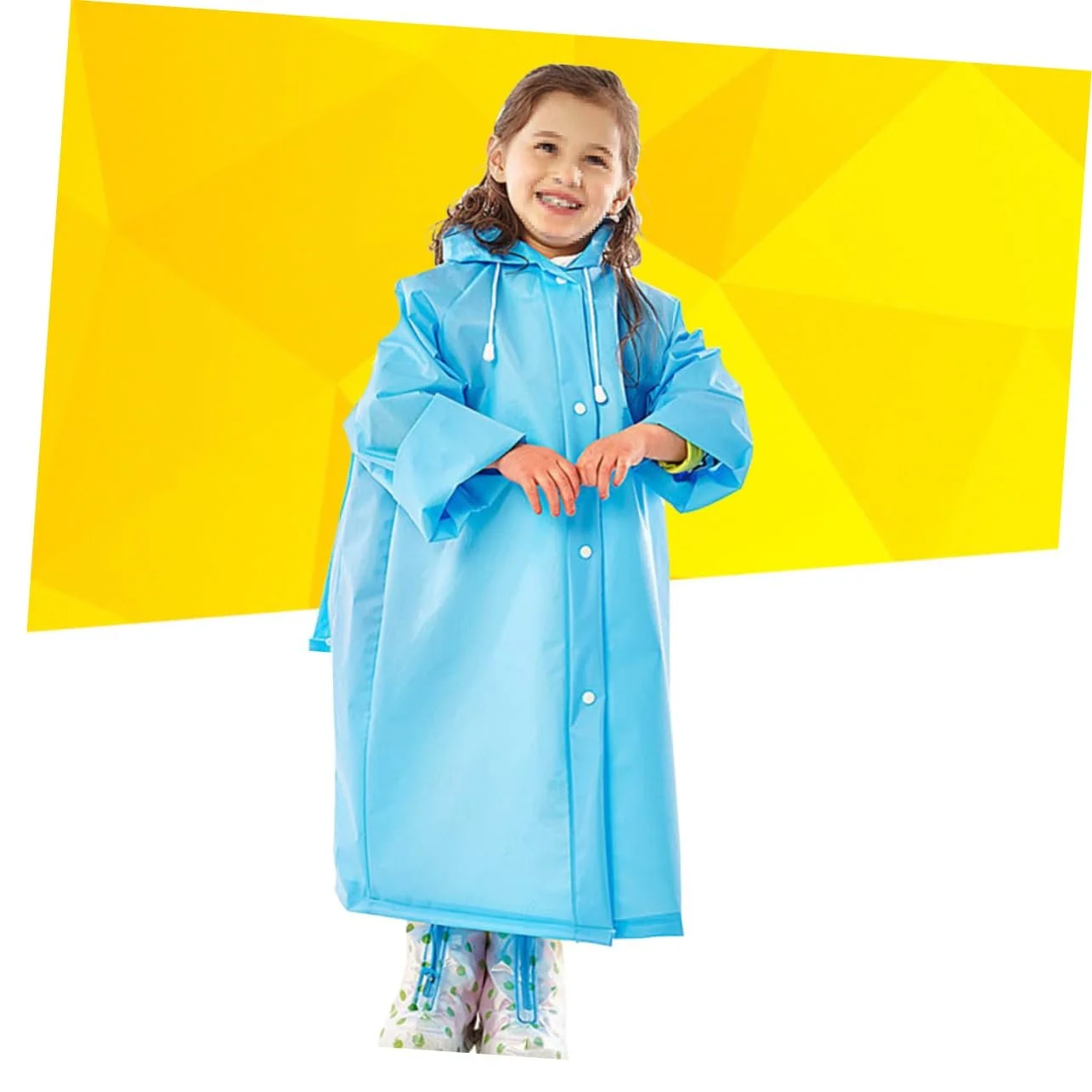 Пончо CALLARON 2 шт., дитяче, портативне, блакитне, фото №6