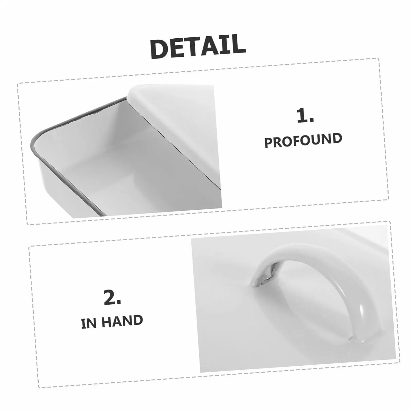 Емальоване деко з кришкою Термостійке Зносостійке Стійке до подряпин Біле, фото №5 Емальоване деко з кришкою Термостійке Зносостійке Стійке до подряпин Біле, фото №5