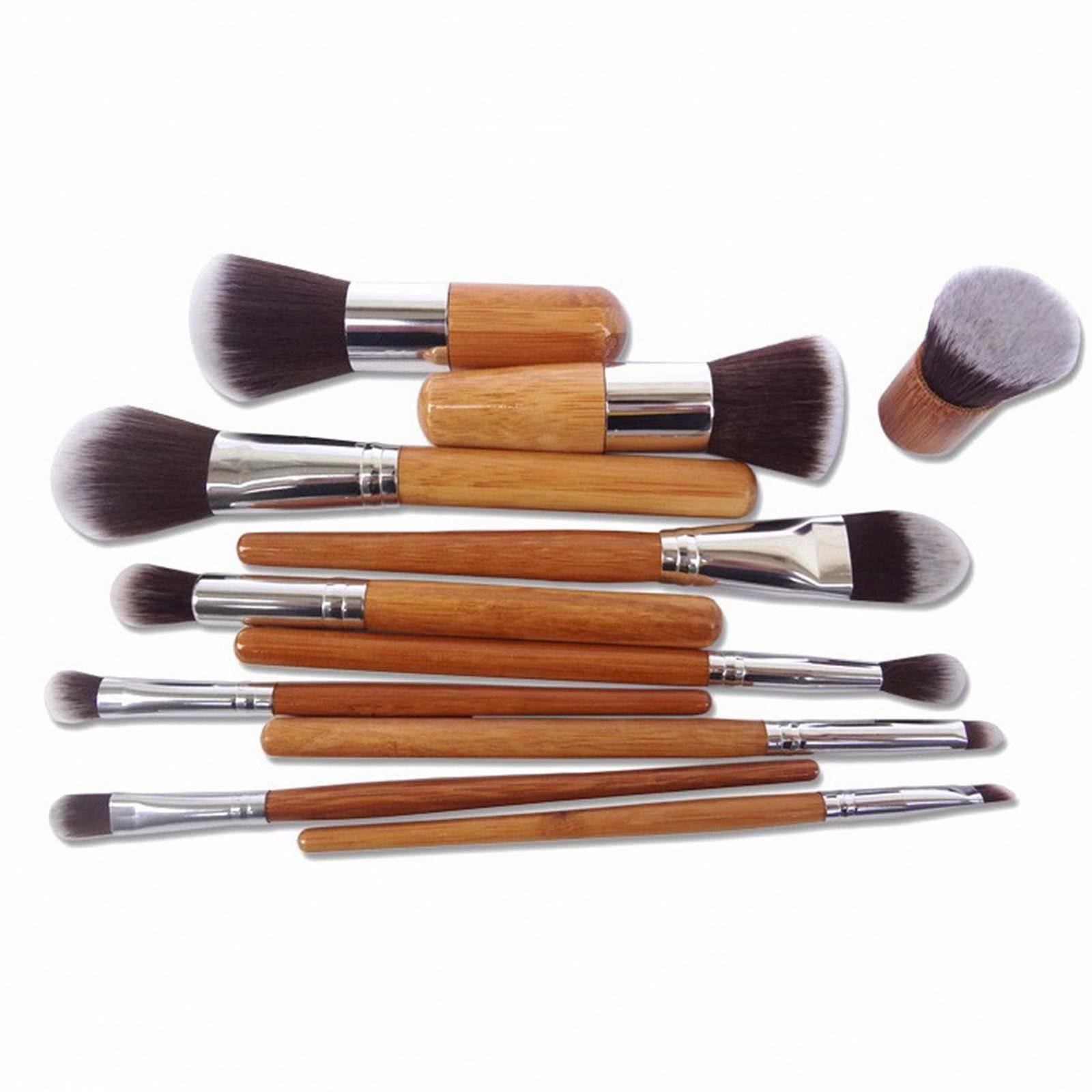 Набор кистей для макияжа Verdant Touch, 11 шт. с тканевым мешком, фото №3