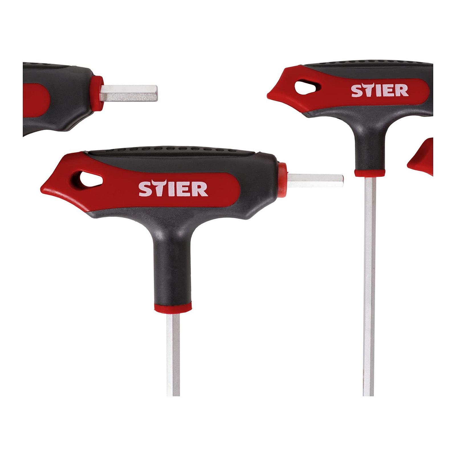 Викрутки STIER T-Handle Set 6 Carat 2-10 мм 8 штук з високоякісної хром-ванадієвої сталі з металевим тримачем, фото №5