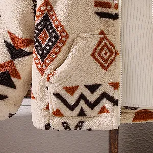 Куртка с капюшоном Generisch для девочек с принтом на молнии для активного отдыха, мягкий флисовый внутренний слой, зимняя куртка, детская верхняя одежда synthetic.ua - Фото 1