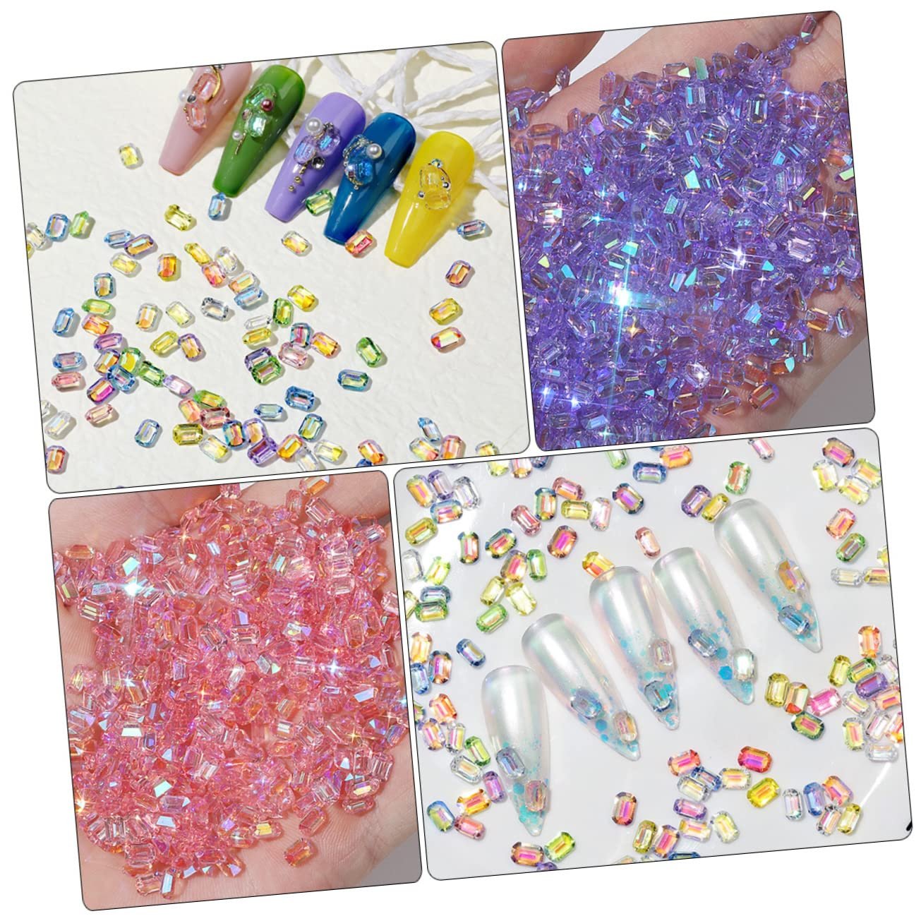 Типу Діамант Healeved Boxen Блискучі. Для манікюру. Різнокольорові, фото №5