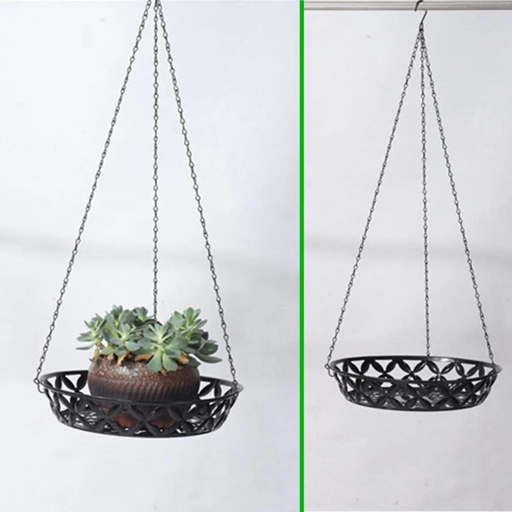 Тримач для рослин Металевий Підвісний кошик зі стельовим гачком та ланцюжком, фото №3