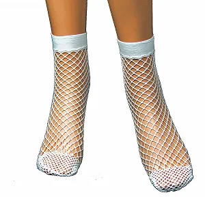 Шкарпетки Жіночі Сітка Білі Короткі - Фото 1