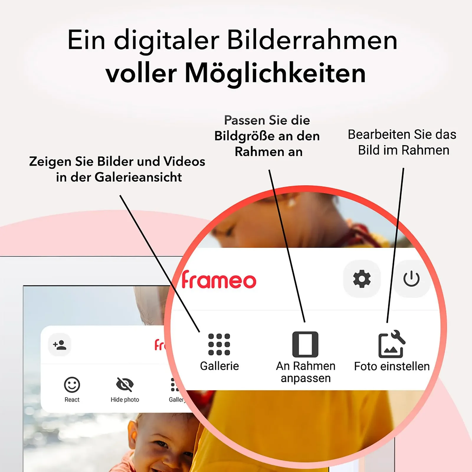 Цифровая фоторамка Rollei Smart Frame WiFi 101 Mirror 10.1" IPS Mirror, фото №9 Цифровая фоторамка Rollei Smart Frame WiFi 101 Mirror 10.1" IPS Mirror, фото №9