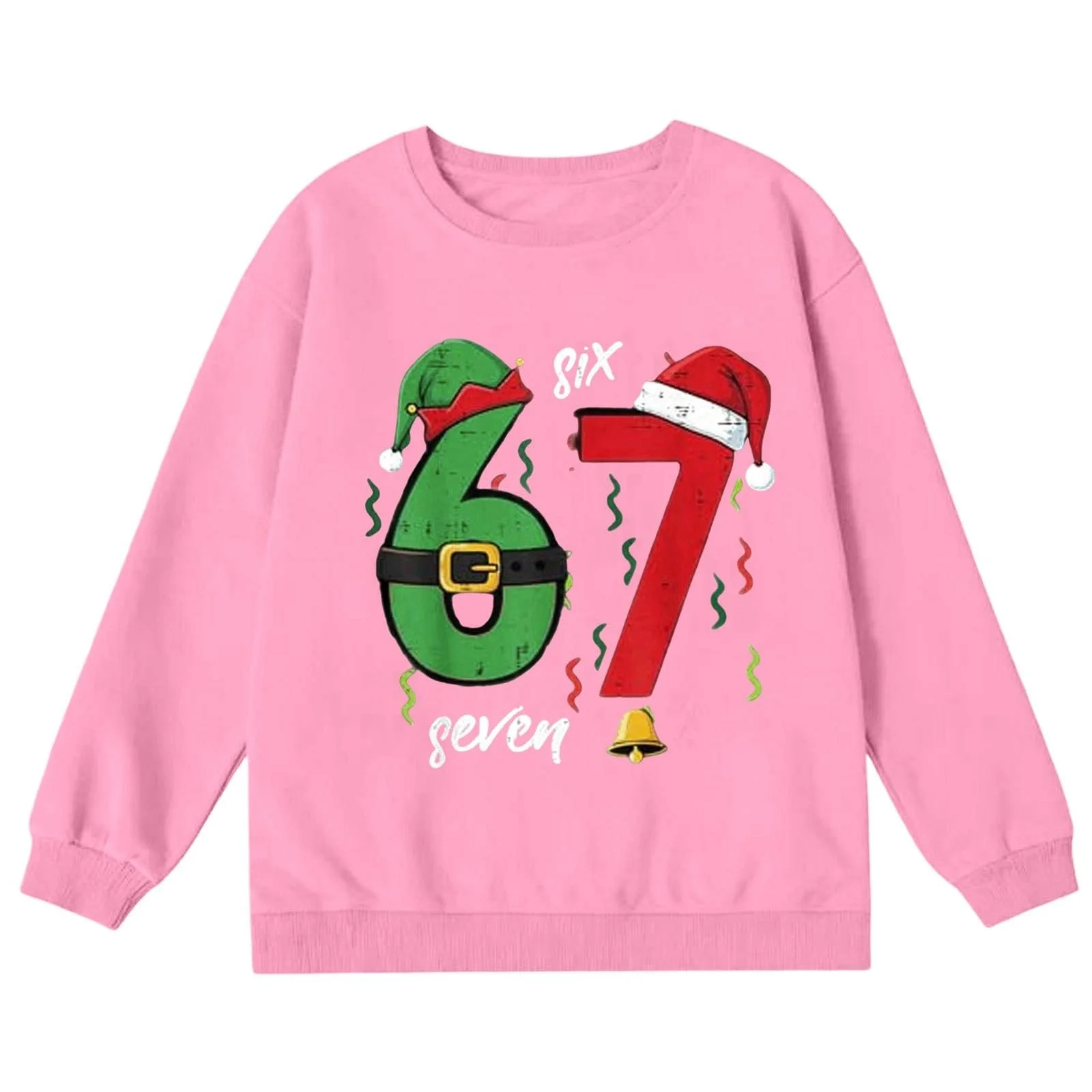 Свитшот 67 Prints, для девочек, размеры 134-176, с капюшоном, мягкий, флисовый, с принтом "67", фото №3