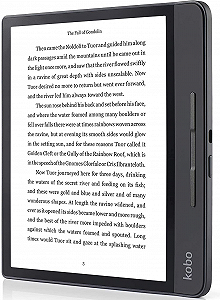 Электронная книга 8" Kobo Forma 8 ГБ / Wi-Fi / Сенсорный E-Ink экран (1440 × 1920) / Настраиваемая яркость / Влагозащищенность IPX8 / До 3 недель работы от батареи / Черная - Фото 1