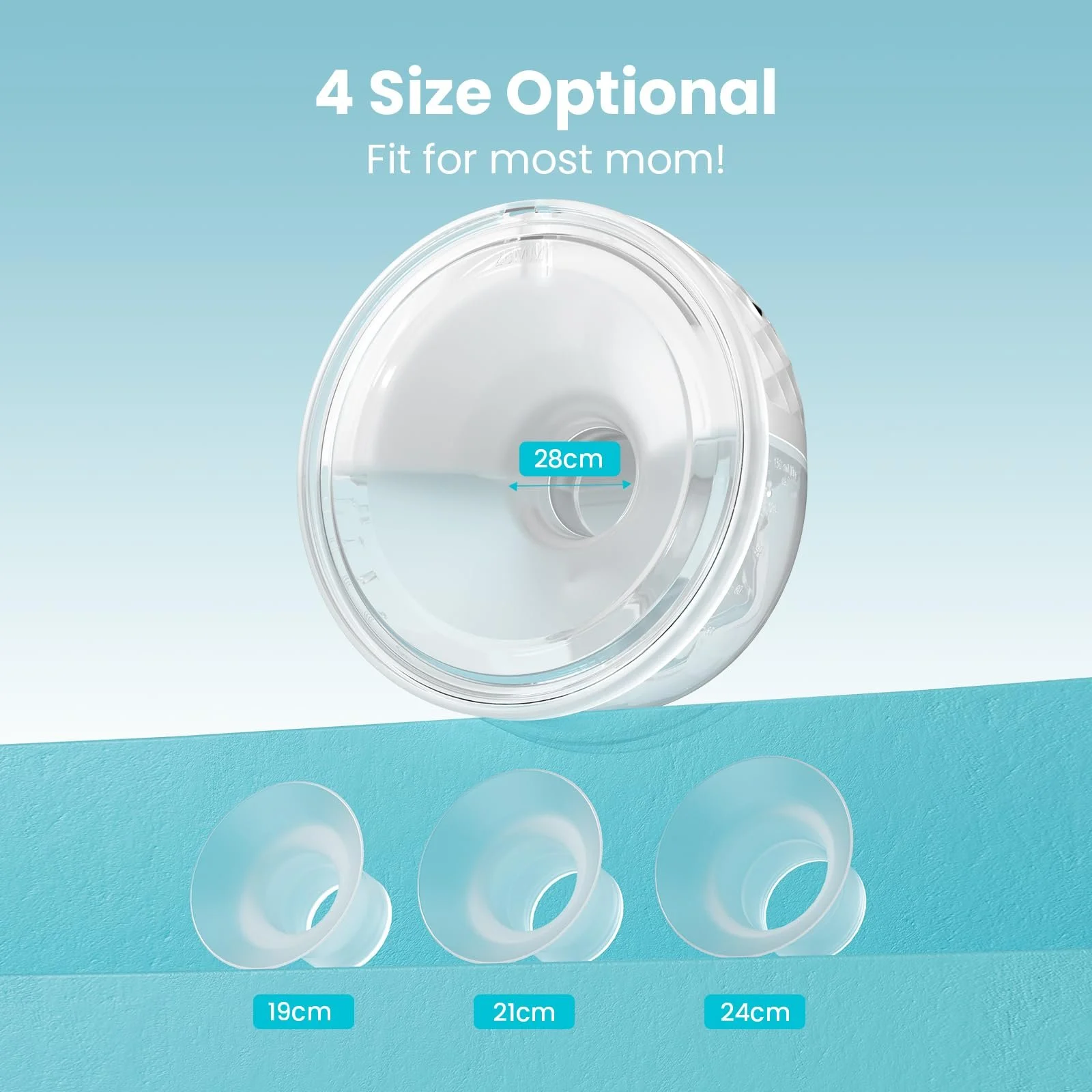 Молоковідсмоктувач Paruu P10 Електричний Hands-Free, 4 режими 9 рівнів з фланцем 19/21/24/28 мм, 338mmHg Сильна сила всмоктування, Портативний електричний зі Smart-дисплеєм (2, Білий), фото №5 Молоковідсмоктувач Paruu P10 Електричний Hands-Free, 4 режими 9 рівнів з фланцем 19/21/24/28 мм, 338mmHg Сильна сила всмоктування, Портативний електричний зі Smart-дисплеєм (2, Білий), фото №5