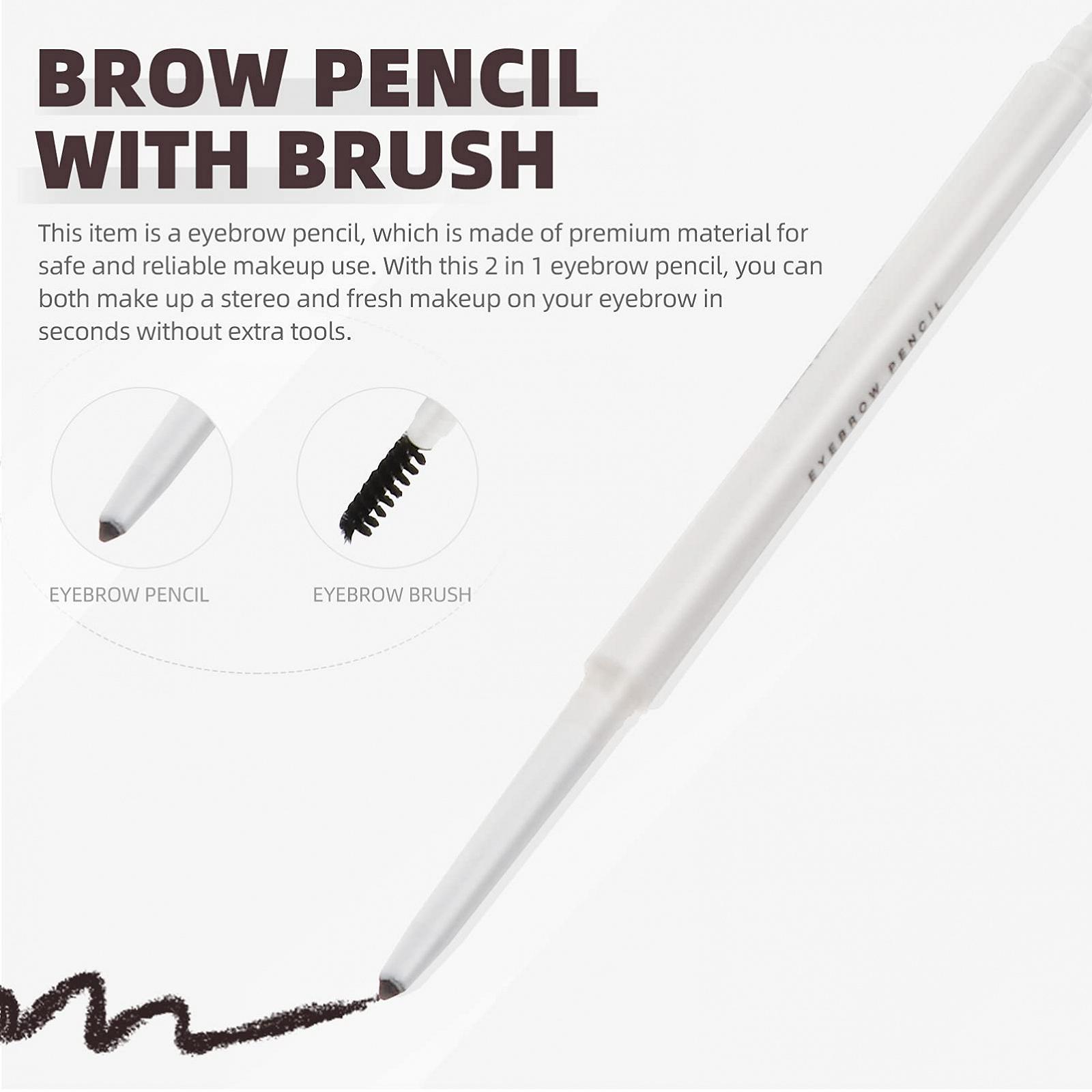 Двосторонній Водонепроникний Олівець для брів SOLUSTRE Макіяж Коробка Сірий Олівець для брів Сірий Інструмент Олівці для очей інструменти для макіяжу Дикий Обертовий Черевце (Чаша), фото №2