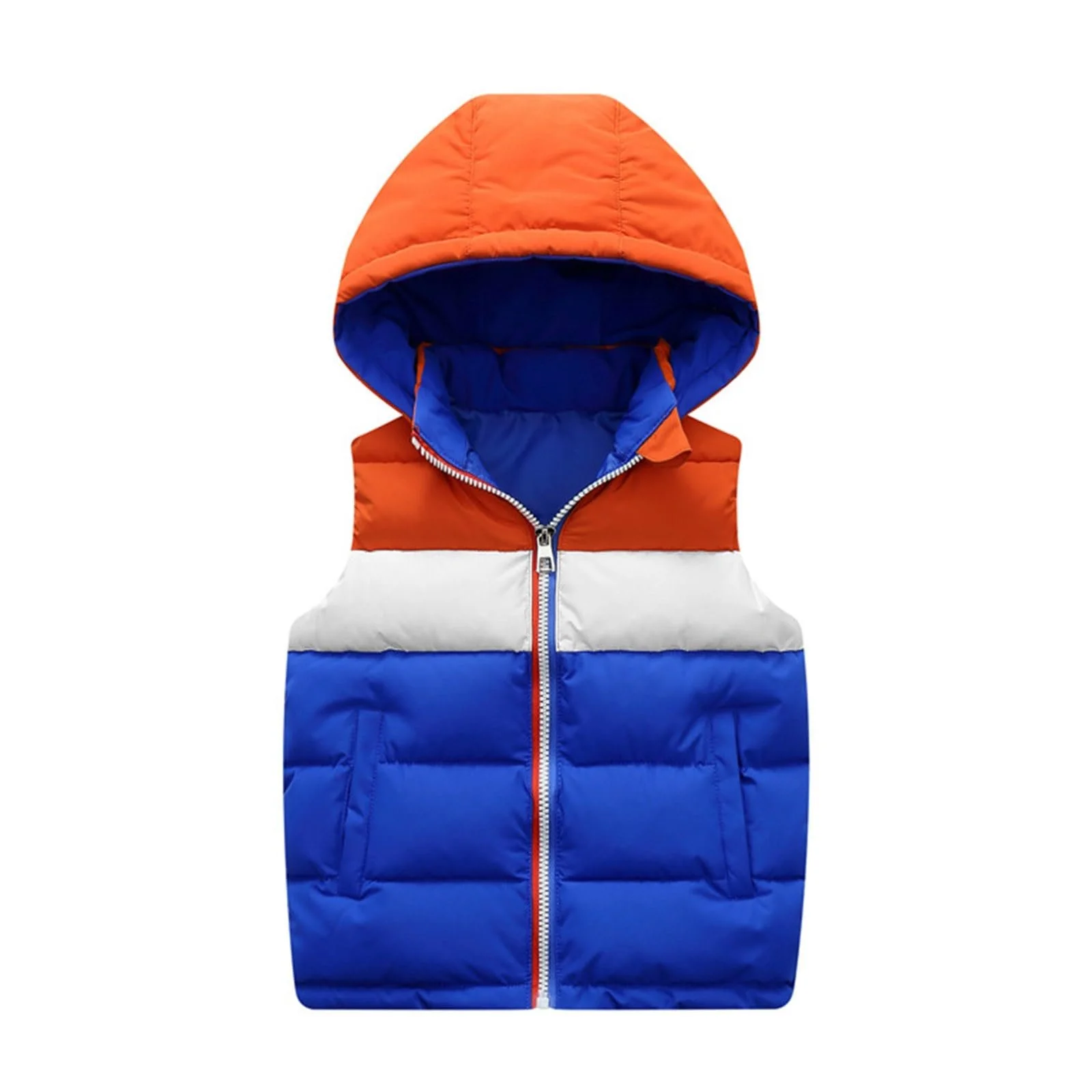 Жилет пуховый для мальчиков, флисовая подкладка, без рукавов, на молнии, зимний 2026, фото №1