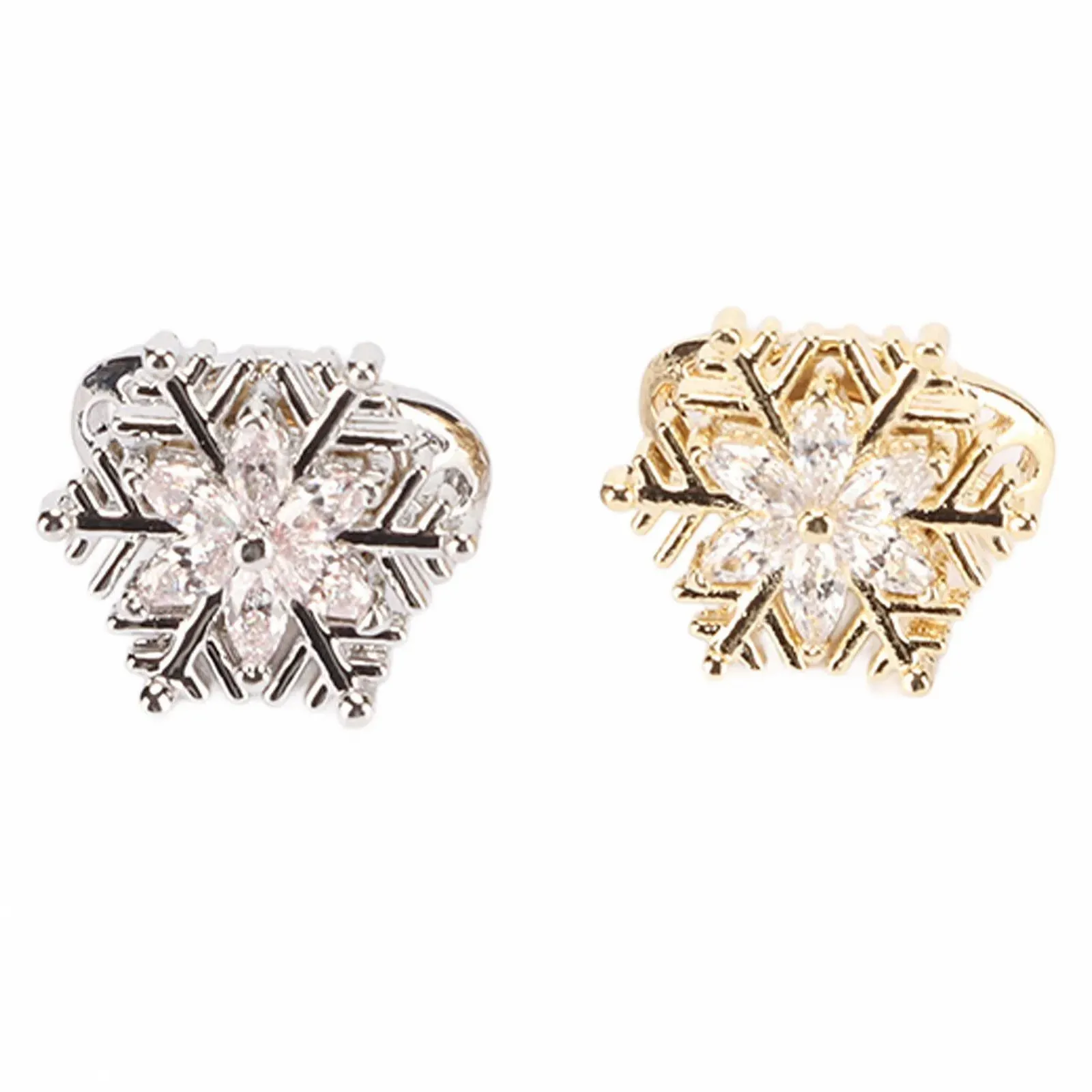 Украшение для ногтей Снежинка Кристаллы AB Стразы для ногтей Бриллианты Стекло Металл Самоцветы Камни Вращающиеся Блестящие Привлекательные Элегантные 3D Украшения для ногтей, фото №1