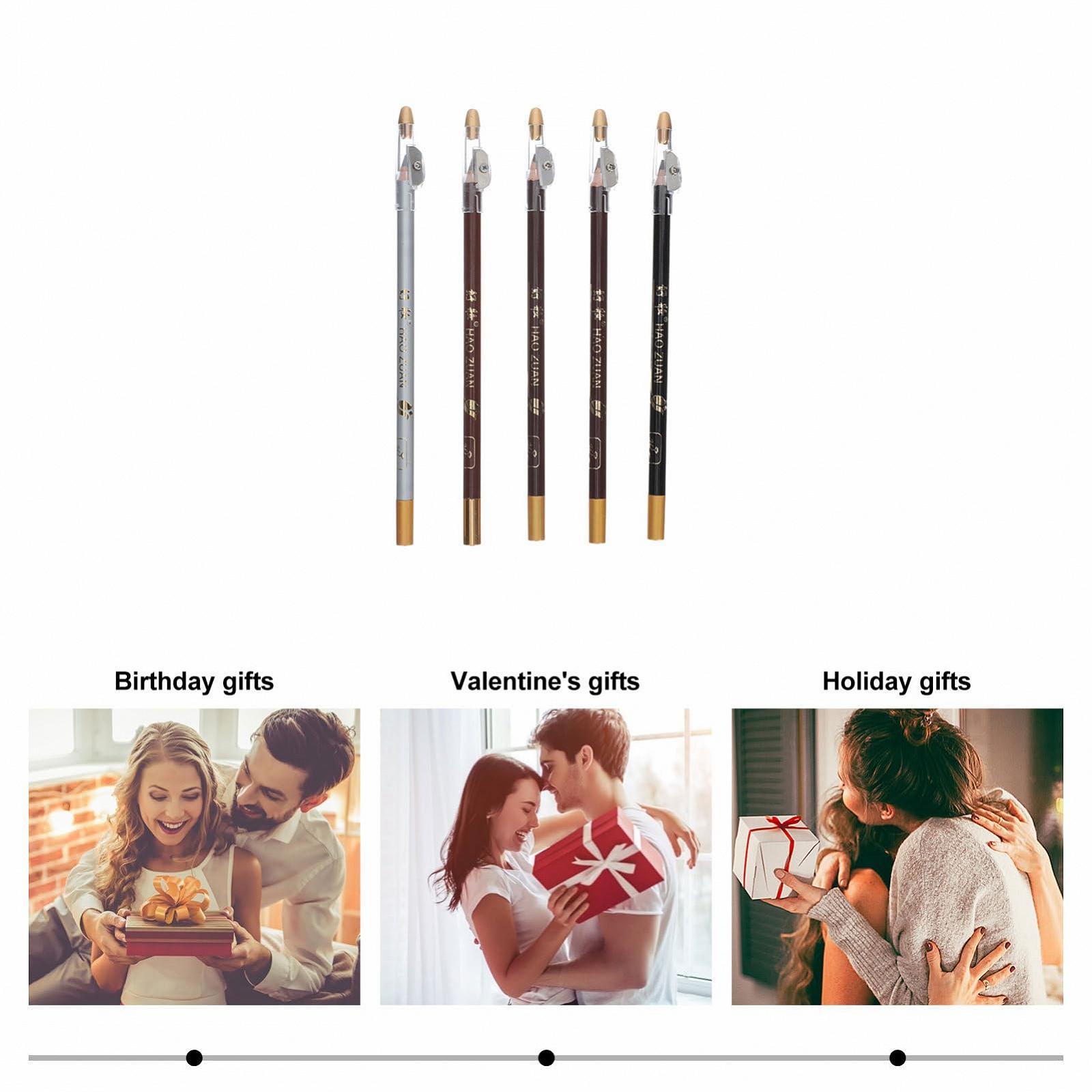 Олівець OHPHCALL Pack of 5 для брів та очей із заточувачем Коричневий, фото №2