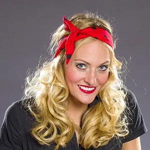 Повязка на голову Rockabilly 50-х NET TOYS Красно-черный Унисекс 1 шт - Фото 1