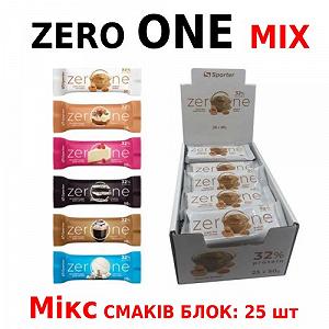 Протеїновий батончик Sporter Блок Батончиків Zero One MIX, 50 грам Мікс смаків (БЕЗ ЦУКРУ) - 25 шт - Фото 1