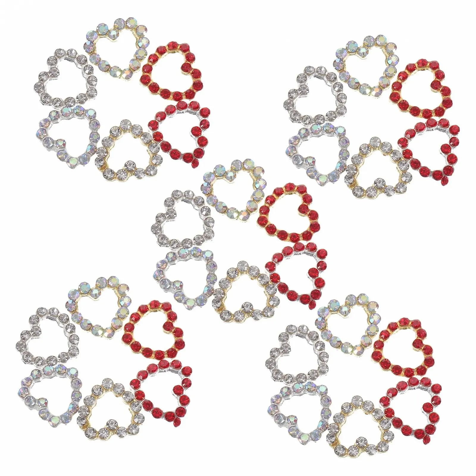 Украшения для ногтей Healeved, 120 шт, сердце, DIY, фото №4