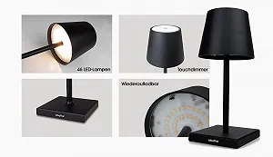 Настільна лампа акумуляторна LED abathe Classic 26 см димована бездротова USB IP54 synthetic.ua - Фото 1