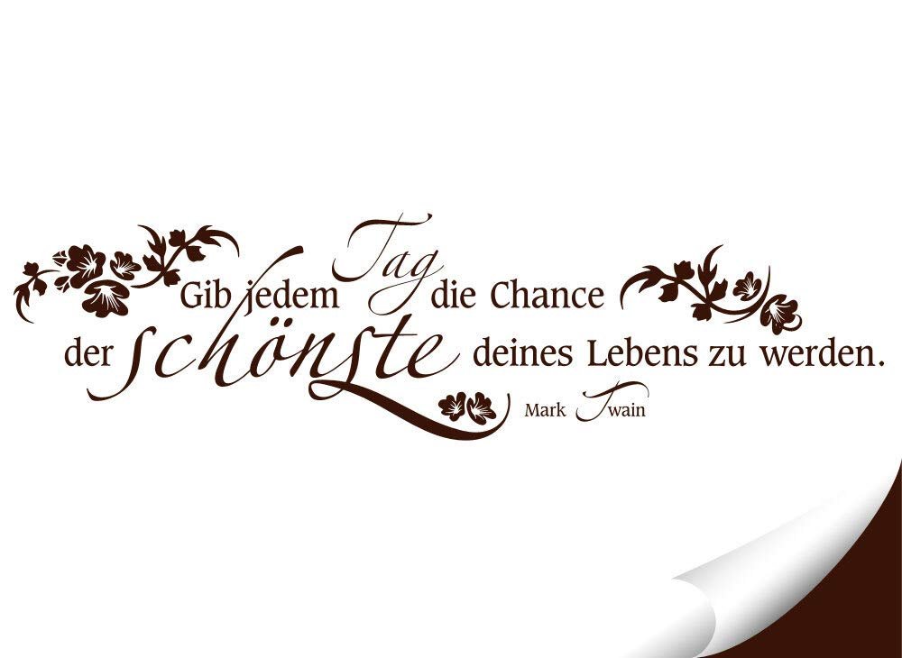 Наклейка на стіну Grandora W5576 Напис "Gib jedem Tag die Chance" 180 x 47 см Коричнева, фото №2