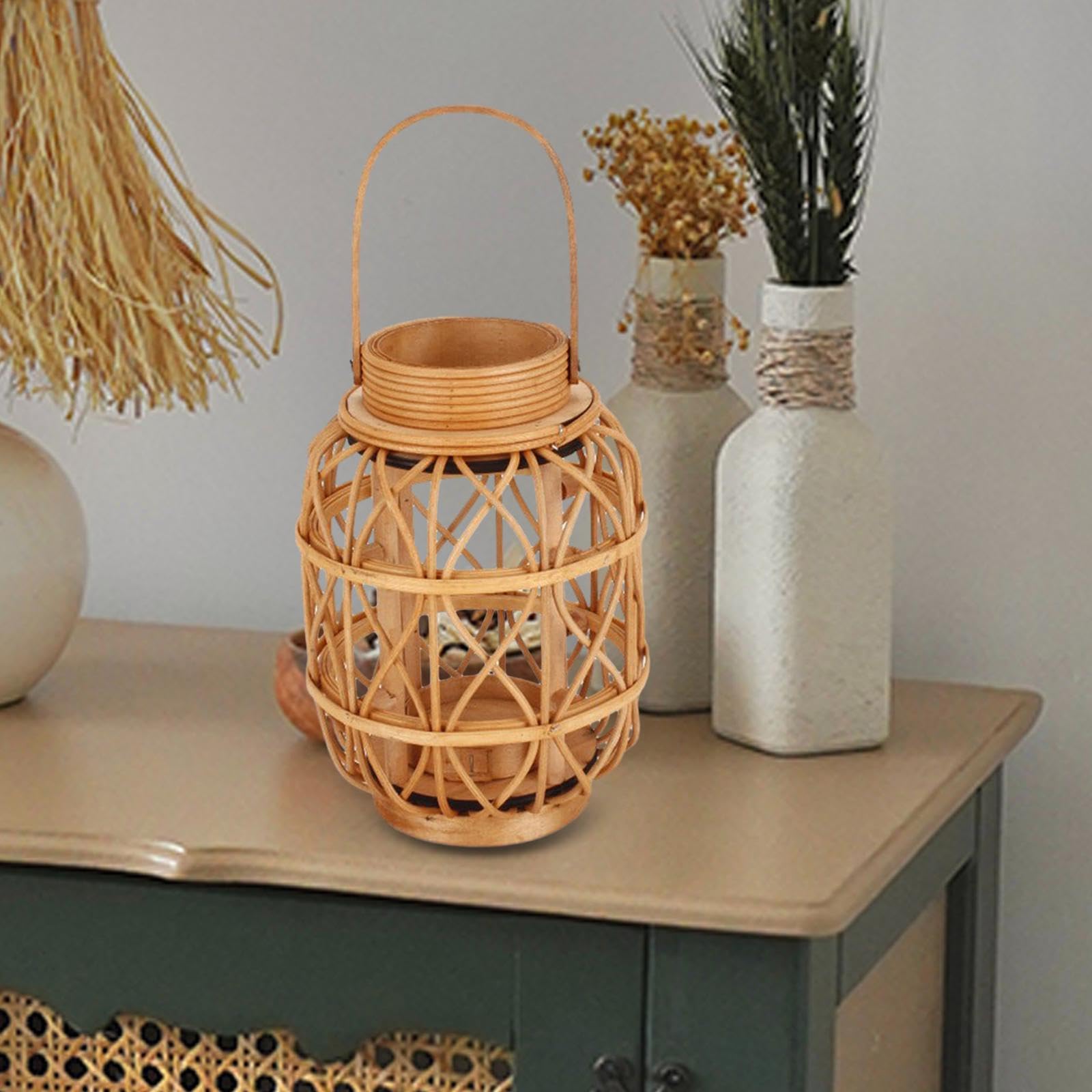 Підсвічник Baoblaze Rattan Декоративний плетений свічник для дому, фото №5