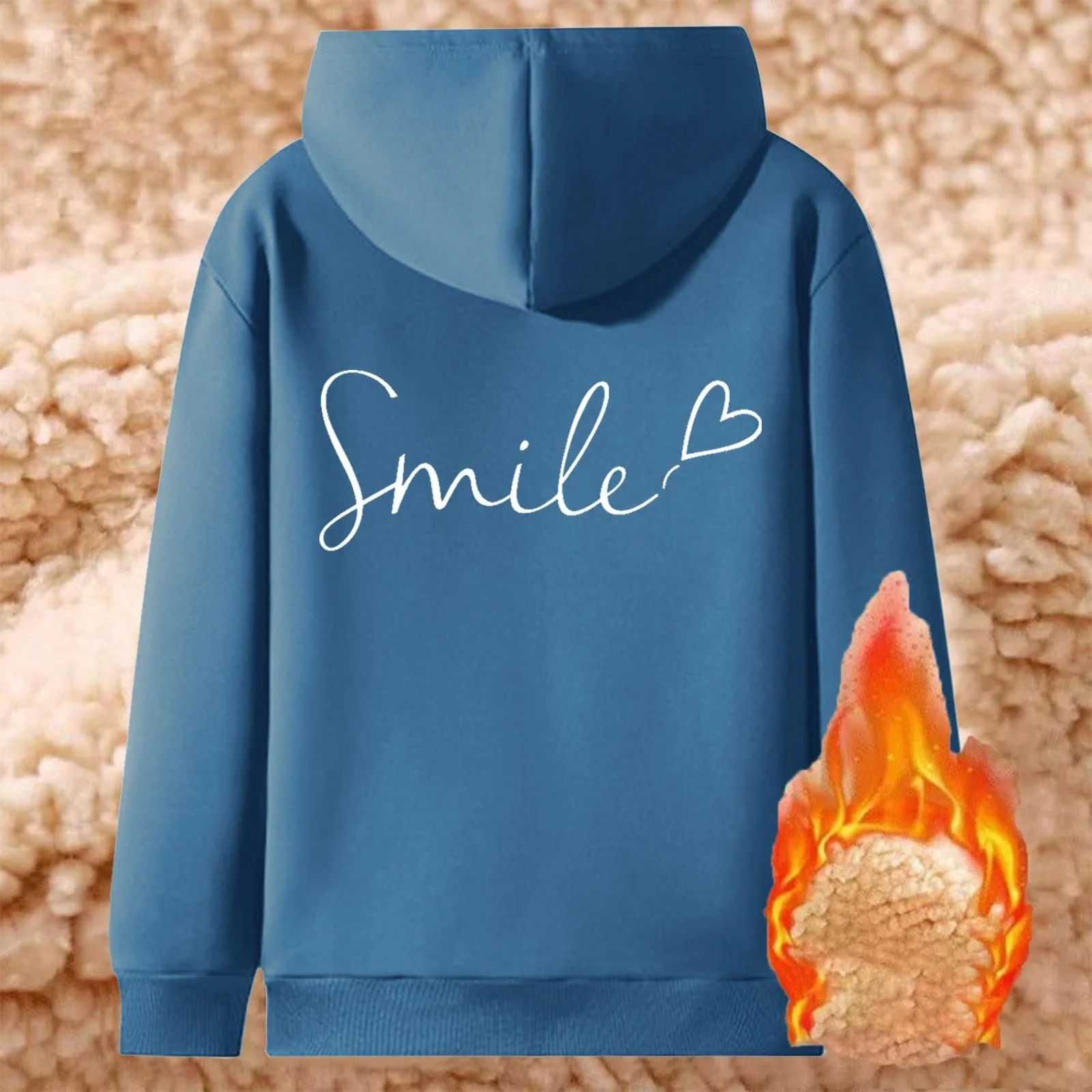 Женский Хлопковый Худи Свитшот с Капюшоном Oversized Длинный Рукав, фото №2