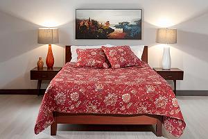 Покривало клаптикове Autrefois Antibes Червоний 230 x 250 см з 2 наволочками 65 x 65 см synthetic.ua - Фото 1