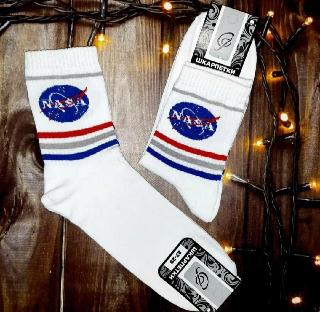 Мужские молодежные носки высокие демисезонные белые 39 - 44 размер, фото №1