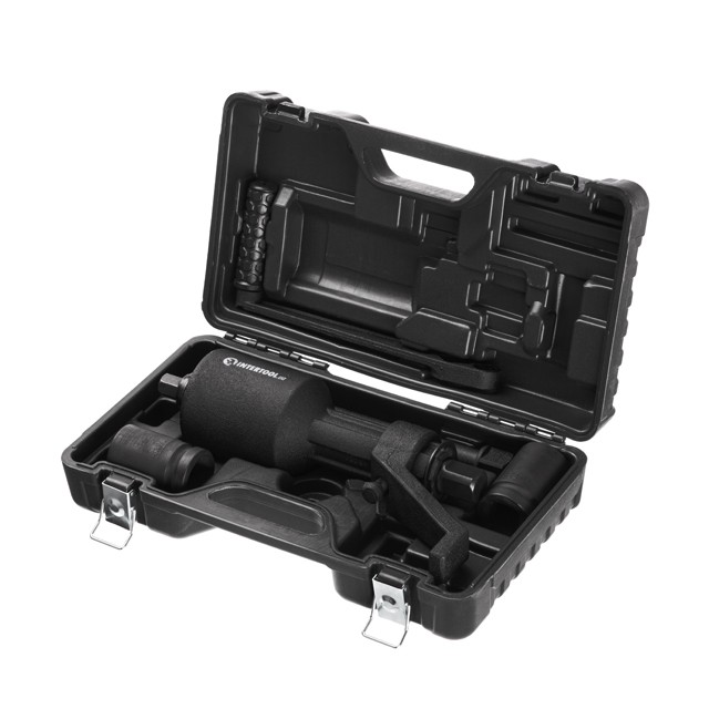 Ключ балонний роторний для вантаж авто 380 мм двошвидкісний макc 3800 Нм головки 32 33 пласт кейс INTERTOOL XT-0006, фото №3