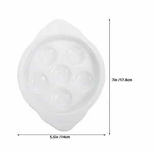 Набір посуду для подачі равликів GLEAVI 4 предмети керамічний 17,8 cm французька форма для запікання білий synthetic.ua - Фото 1