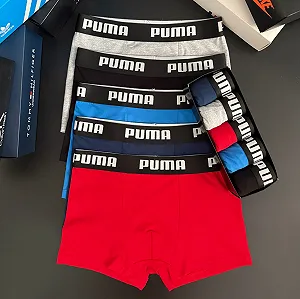 Мужские боксерские трусы комплект PUMA разноцветные - Фото 1