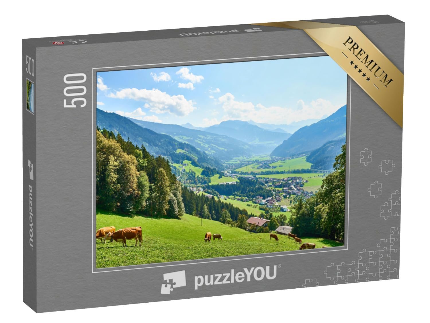 Пазл puzzleYOU Zillertal "Beautiful Zillertal in Tyrol, Austria" 500 элементов, фото №1