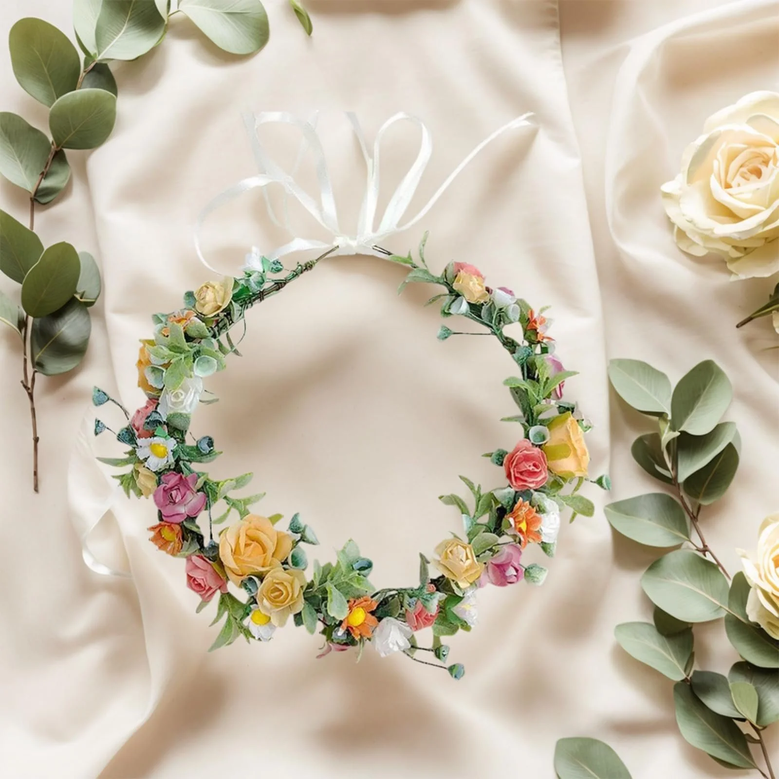 Вінок для волосся з квітами, фото №4